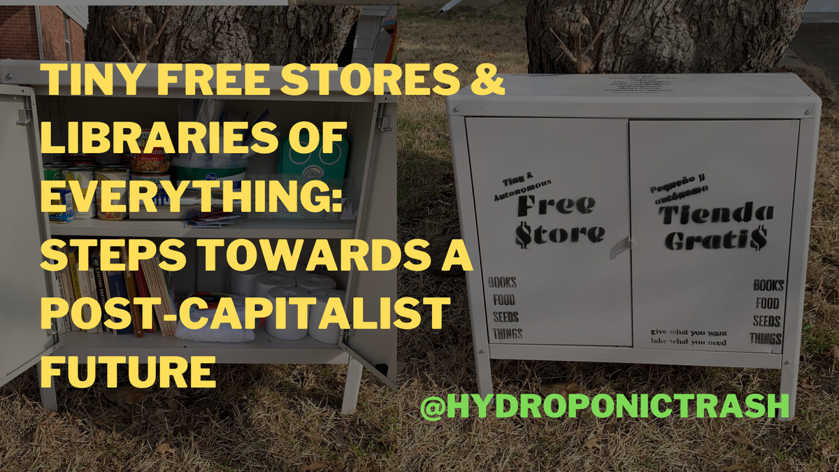 Tiny Free Stores & Libraries of Everything: Steps Towards a Post-Capitalist Future